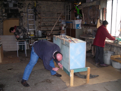 Construction d'un schoir solaire